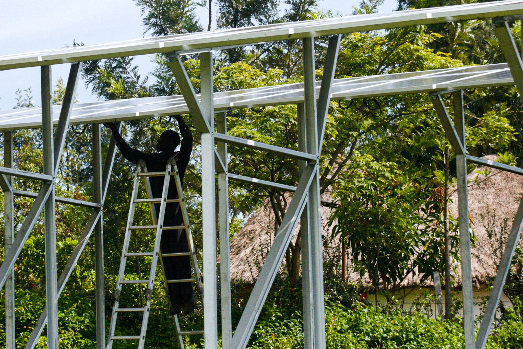 Unterkonstruktion bei der Solarinstallation
