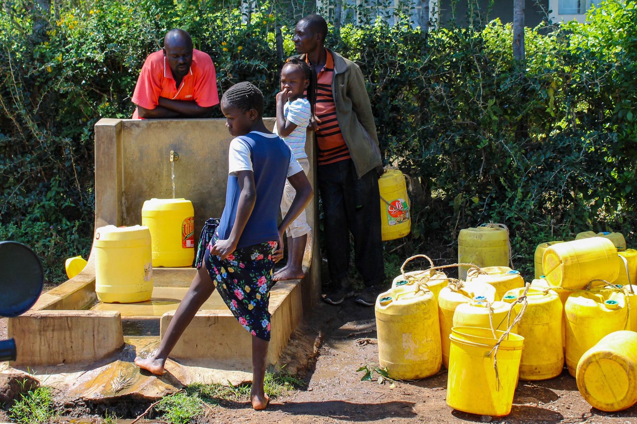 Solarbetriebene Wasserpumpe in Kenia