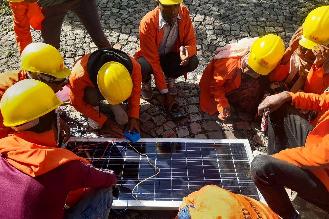 Praktische Solarausbildung Solar Learning Äthiopien