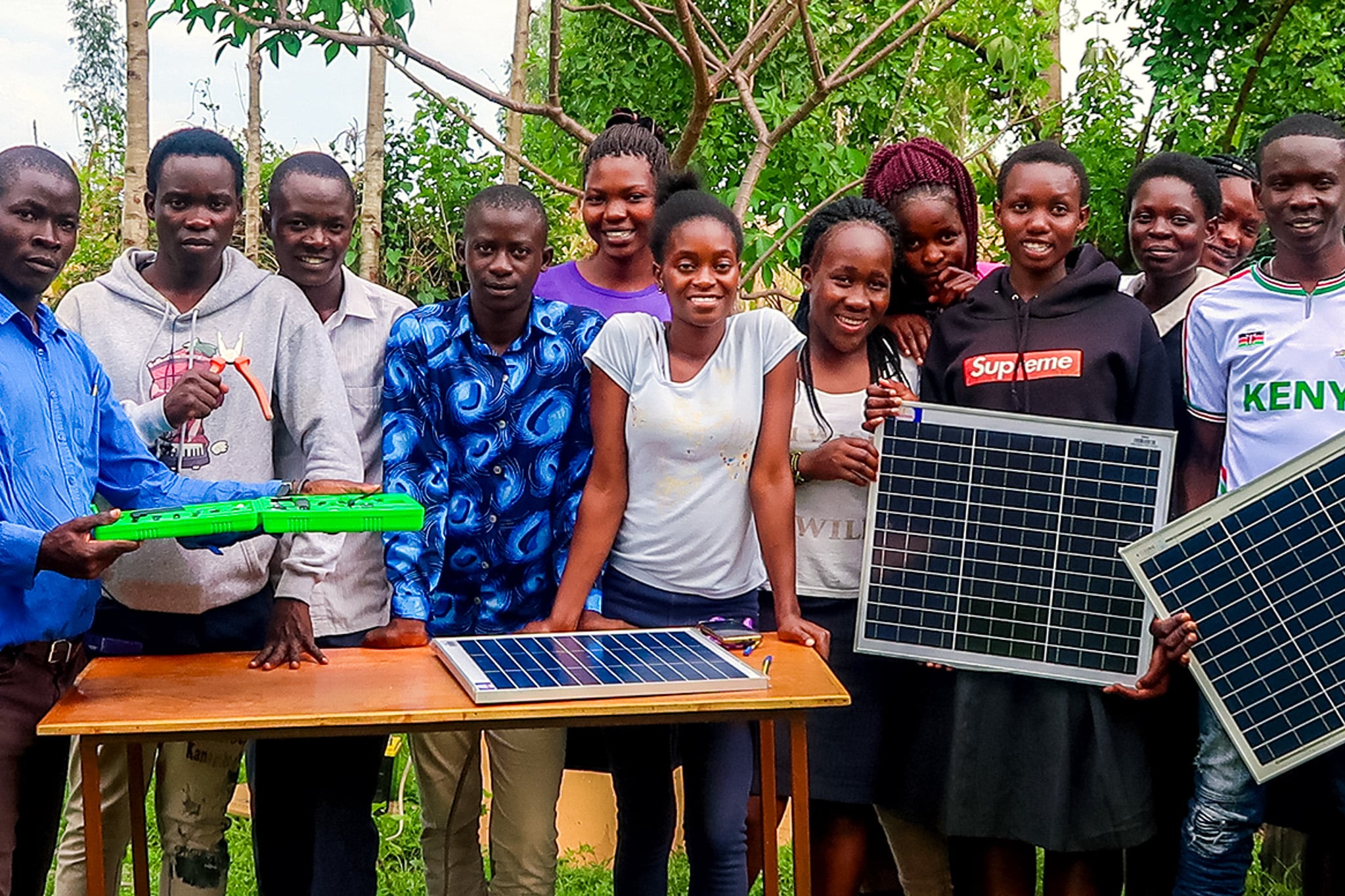 Ausbildungsklasse Solartechnik Kenia