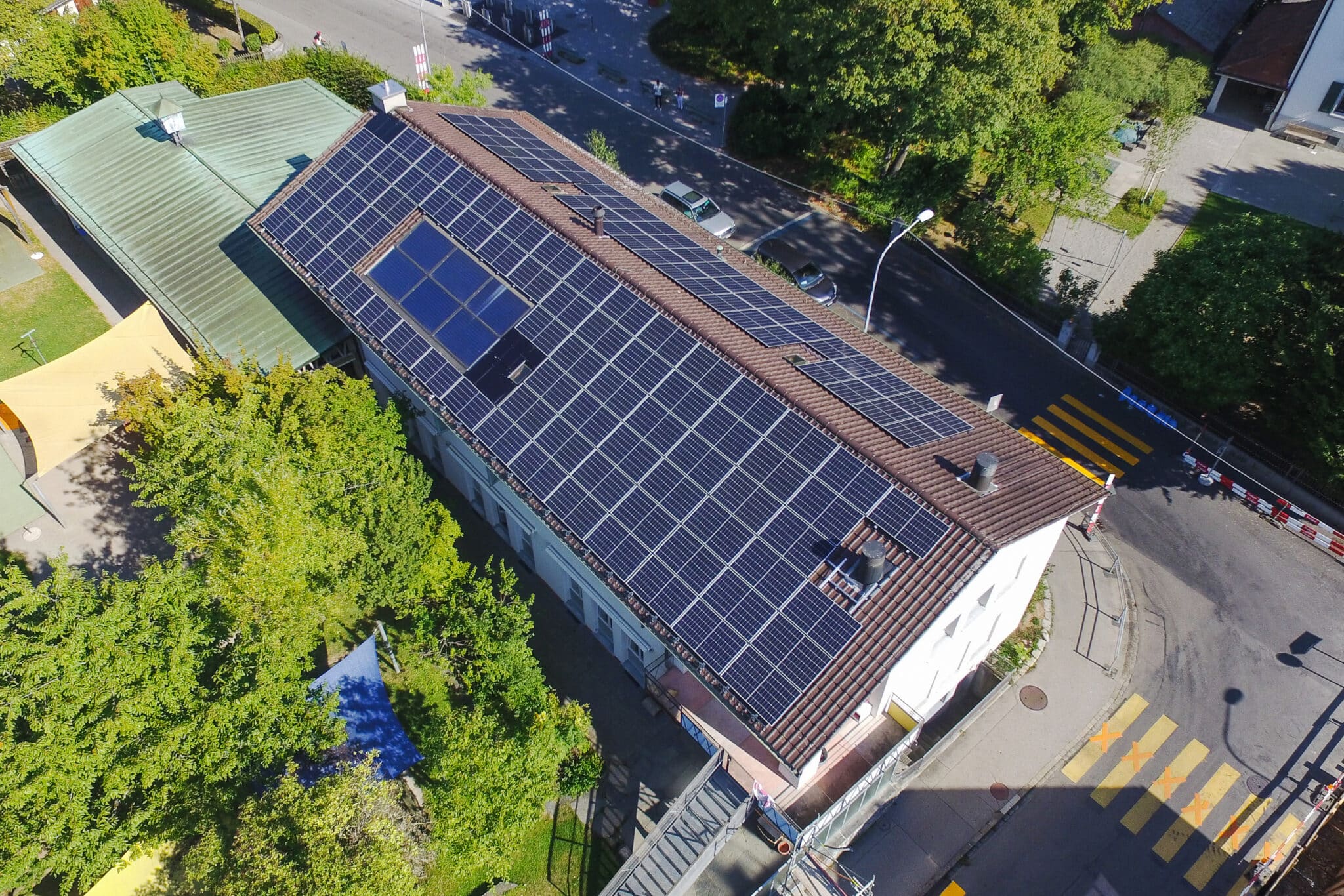 Our solar system on the Fantasia daycare center in Bern